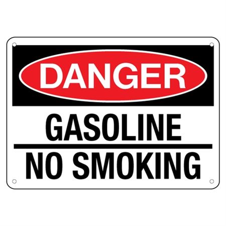 Danger Gasoline No Smoking  Sign